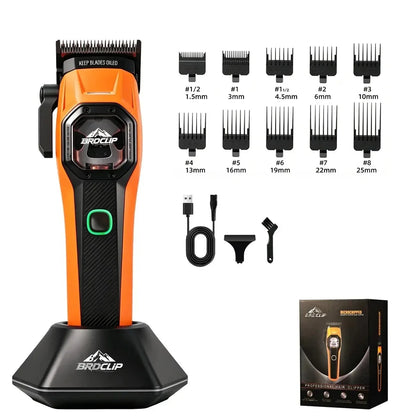 BRDCLIP Hair Trimmer Professional Shaver Vector Motor 13000 RPM Cordless Hair Clippers Metal Trimmer for Men BRD-2601 2602 2603