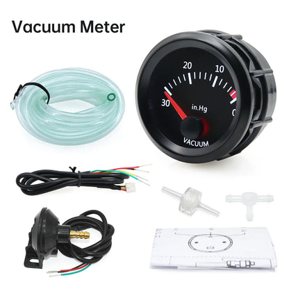 2'' 52mm Racing Car Indicator Water Temp Gauge Oil Temp Meter Voltmeter Oil Press Vacuum Boost Air Fuel Ratio EGT Instrument