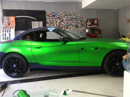 Multiple Colors Ice Metallic Matte Chrome Vinyl Car Wrap Film with Air Release Satin Car Stickers Foil