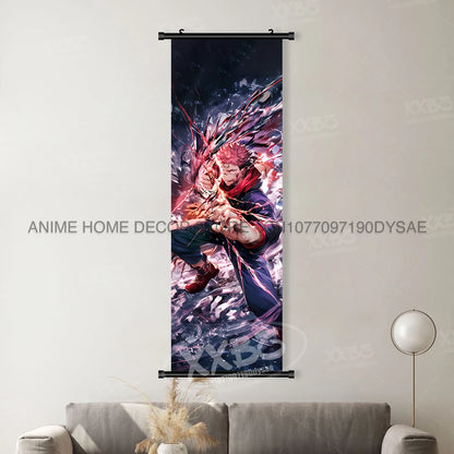 Jujutsu Kaisen Anime Poster Room Canvas Print Hanging Painting Wall Art Megumi Fushiguro Scrolls Picture Home Decoration Mural