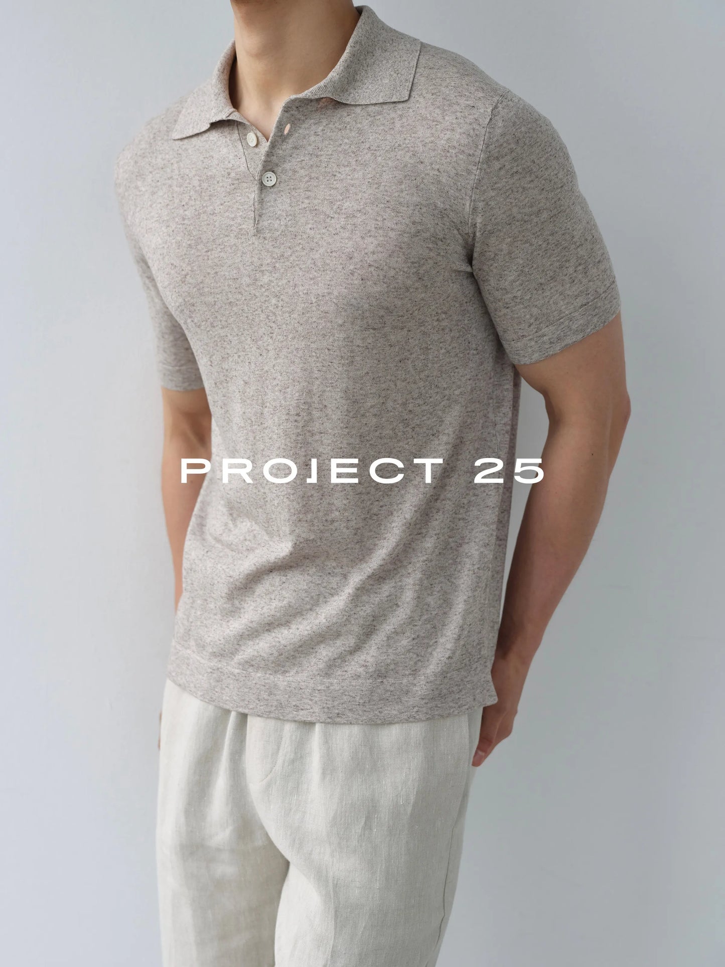 PROJECT 25 Men 16Gauge Lightweight Breathable Linen Blend Italian Old Money Knit Polo Shirt Short Sleeve Casual Tee Tops