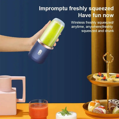 Portable Blender Bottle Electric 6 Blades Multifunction Juice Blender Fresh Juice Smoothie Blender Ice CrushCup Food Processor