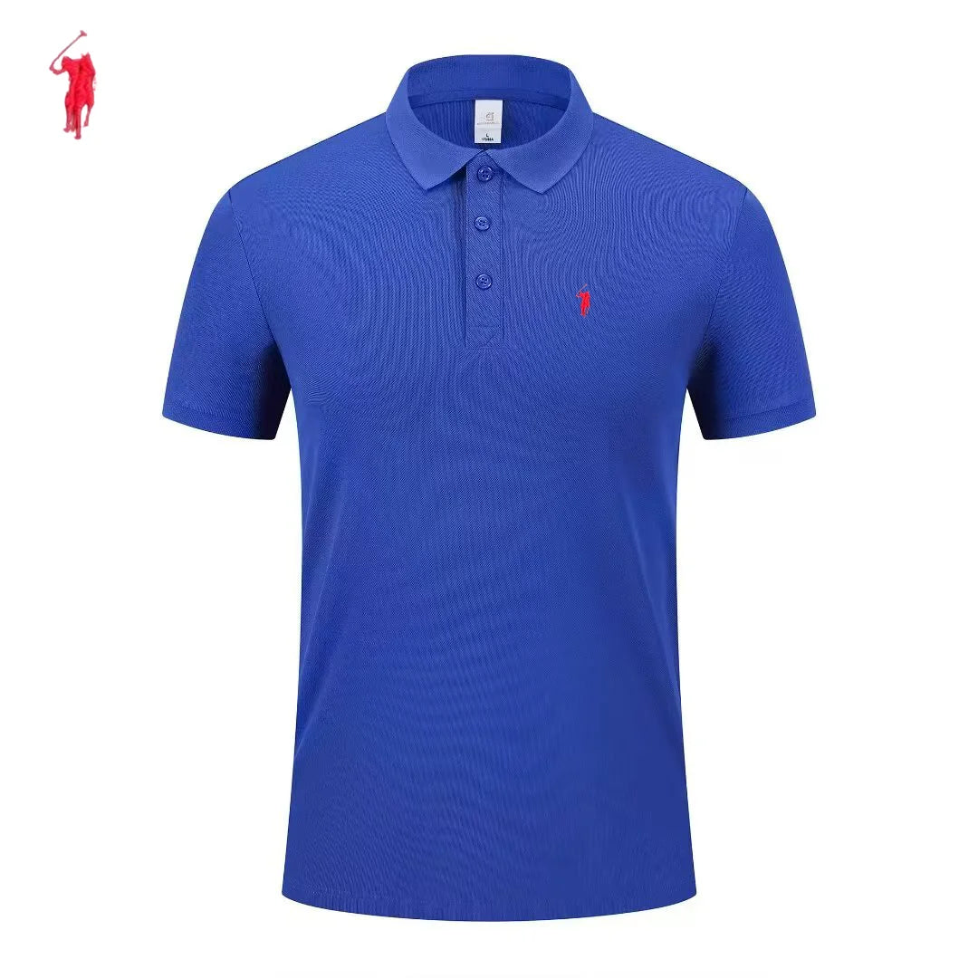 Luxury brand polo shirt short sleeved men's exquisite embroidered top summer new comfortable breathable business casual T-shirt