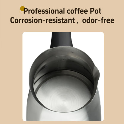 Turkish Coffee Pot with Handle Stainless Steel Electric Heater Coffee Maker Water Kettle 500ml