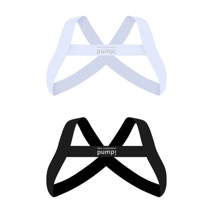 Chest Straps Men's Sexy Elastic Breast Belt Chest Bondage Muscle High Stretch Shoulder Straps Sports Fitness Club Party Costume