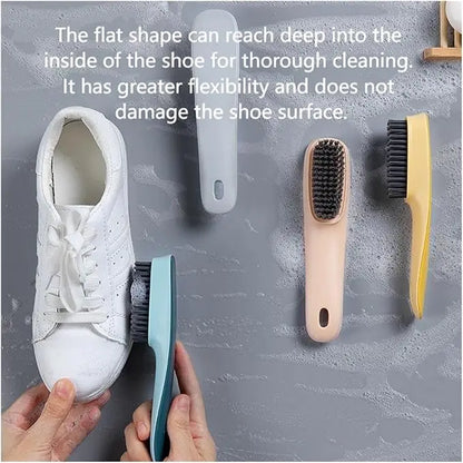 1 Pack Handheld Shoes Cleaning Brush Multifunctional Scrubbing Tool for Shoes Laundry Tile Bathtub Blue