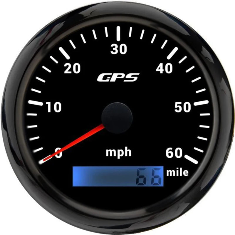 ELING Car Motorcycle Trucks Boats 85mm GPS Speedometer 30K 0-120KM/H 0-80M 200M Speed Gauge with 7 Colors Backlight 12V 24V