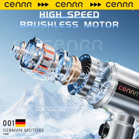 NEW CENRR Car Vacuum Cleaner for Home Strong Suction Powerful Portable HandHeld Car Cleaner Dust Display Lamp Air Gun