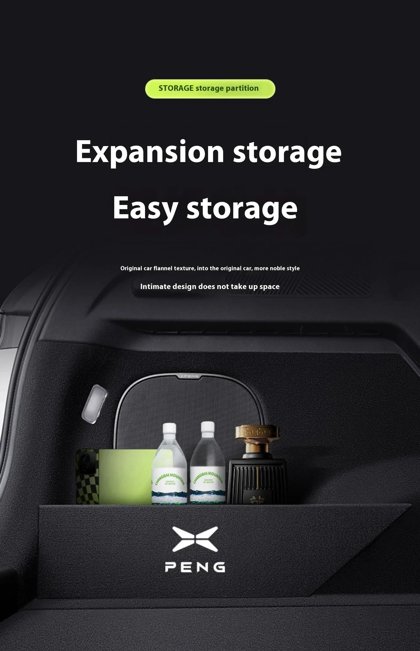 For Xiaopeng G6 Xpeng G6 2023 2024 2025 Upgrade Trunk Storage Partition Multifunction Storage Box Auto Interior Accessories