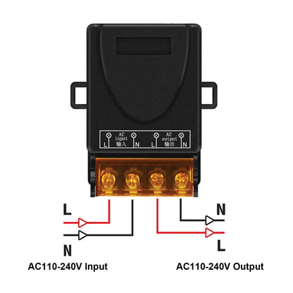 433Mhz Wireless Remote Control Switch AC 110V 220V 10A Relay 1CH Receiver Controller and 2botton RF 433 Mhz Transmitter