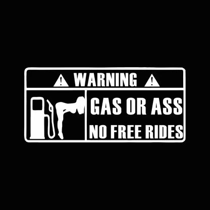 15*7CM Car Interior Personality Stickers GAS GRASS or ASS Unmanned Free Ride Car Windows Vinyl Stickers Waterproof Custom