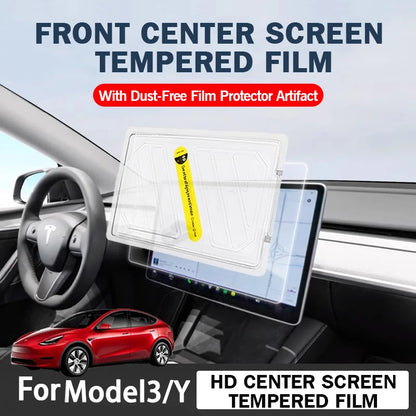For Tesla Model 3 Y Highland 2025  HD Tempered Glass Screen With Dust-Free Film Touch Screen Protection Steel Glass Film