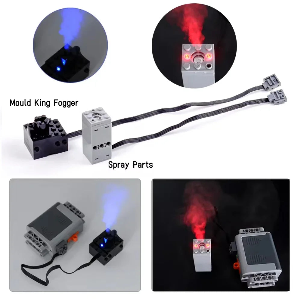 Mould King Fogger Technical Light Spray Smoke Part Compatible Major Brand Building Blocks MOC Supercar Retro Steam Train Chimney