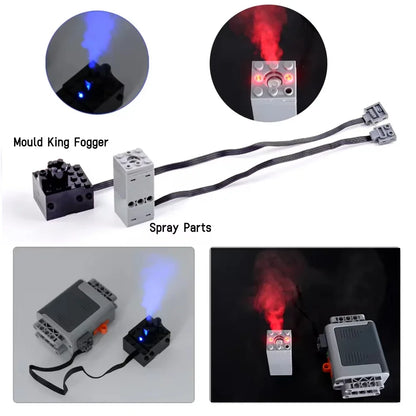 Mould King Fogger Technical Light Spray Smoke Part Compatible Major Brand Building Blocks MOC Supercar Retro Steam Train Chimney