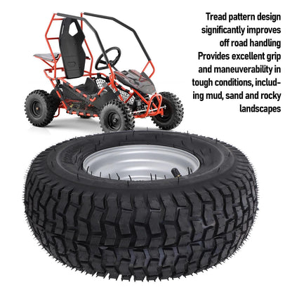 13x5.00‑6 Wheel Tire with Rim Vacuum Tubeless Enhanced Traction Antislip All Terrain Tire for ATV Quad Go Kart Golf Cart Bike