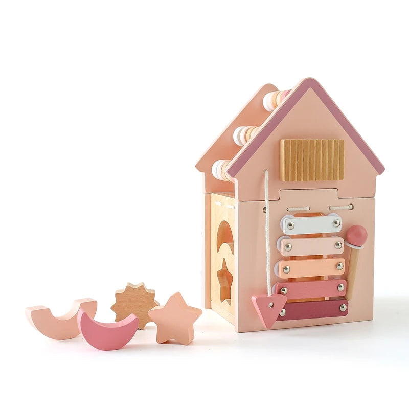 Wooden Educational Toys Baby Wooden Stacked Toy Baby Characters Pretend To Play Toy Baby Room Decoration Kid Building Block Game