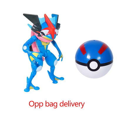 Hot Pokemon Figure Greninja Lucario Pokeball Gyarados Pikachu Dragonite Gengar Mew Venusaur Elf Poke Ball Toy Kids Birthday Gift