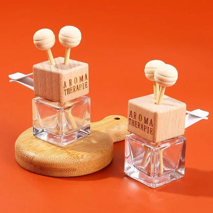 1/5PCS Car Ornament Air Conditioner Perfume Empty Bottle Indoor Cute Aromatherapy Clip Air Vent Perfume Bottle Clip Glass