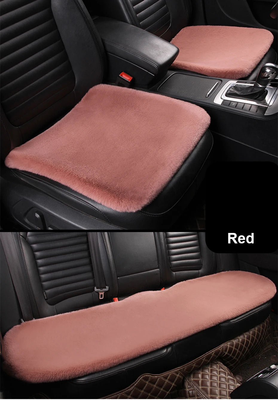 SEAMETAL Short Plush Car Seat Cover Soft Winter Warm Auto Seat Cushion Skin-Friendly Washable Universal Vehicle Chair Protector