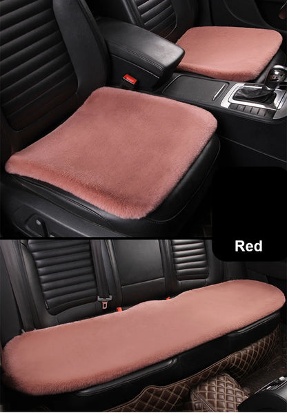 SEAMETAL Short Plush Car Seat Cover Soft Winter Warm Auto Seat Cushion Skin-Friendly Washable Universal Vehicle Chair Protector