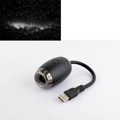 Car Interior Light Roof Star Light USB LED Starry Atmosphere Projector Decoration Night Party Decor Romantic Saturn Galaxy Light