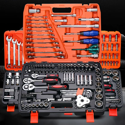 Advanced Car Repair Kit , Ratchet Wrench Set with Sockets Screwdriver Bits, Professional Tool Set, Car Maintenance Essentials
