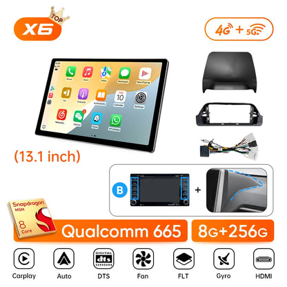 Ainavi 13.1 Inch For Toyota RAV4 2019 2020 2021 2023 2025 XA50 2K HDMI Car Radio CarPlay Android Auto Player 4G Car Multimedia