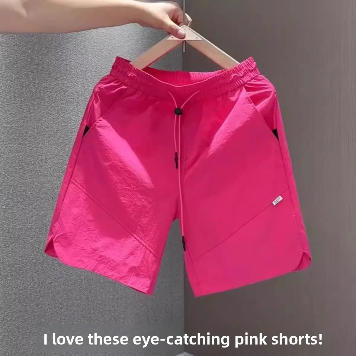 2025 New Ice Silk Basketball Shorts Men's Sporty American Trendy Brand Quick Dry Loose Running Casual Five-Quarter Pants