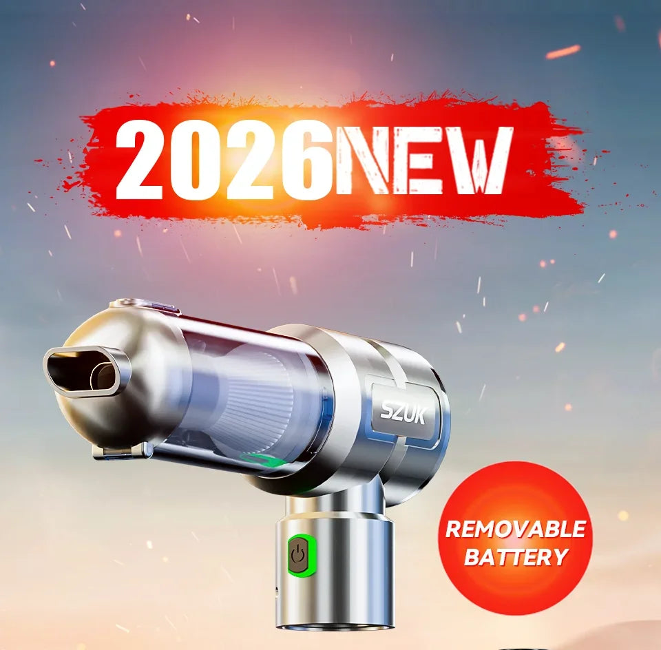 SZUK New Car Vacuum Cleaner Multi Powerful Handheld Portable Cleaning Machine with LED Light Mini Blower Wireless Vacuum Cleaner