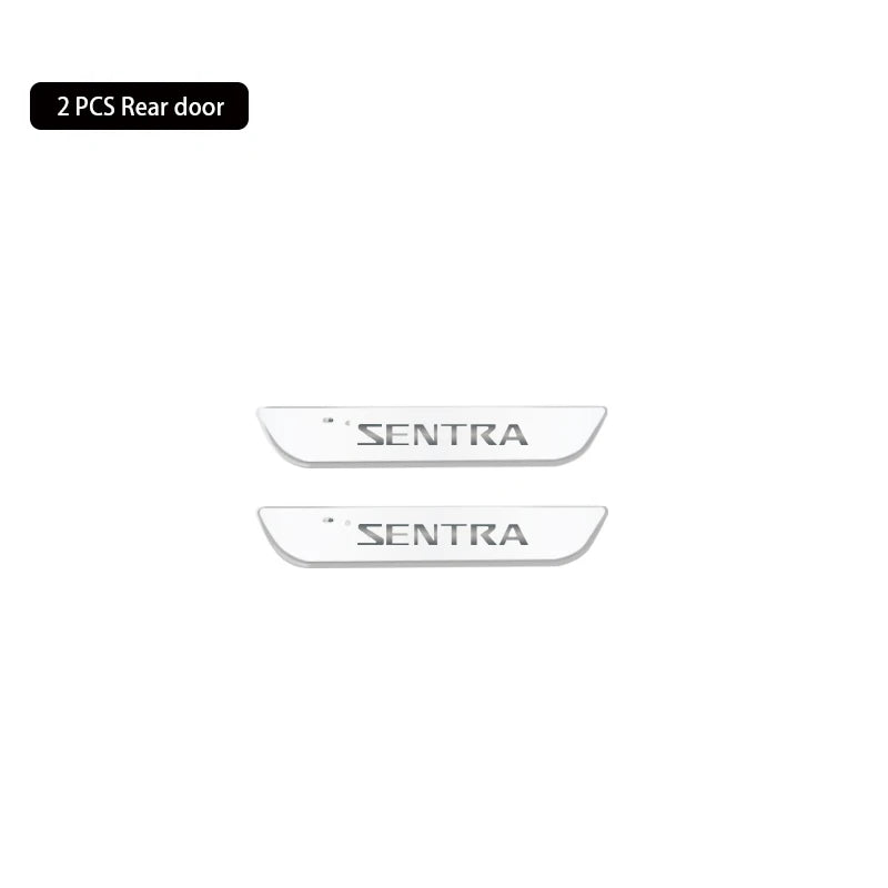 Customized Car Door Sill Light Logo for Nissan Sentra Projector Lamp USB Power Moving LED Welcome Pedal Car Scuff Plate Pedal