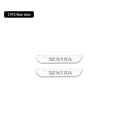 Customized Car Door Sill Light Logo for Nissan Sentra Projector Lamp USB Power Moving LED Welcome Pedal Car Scuff Plate Pedal