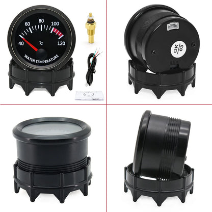 2'' 52mm Racing Car Indicator Water Temp Gauge Oil Temp Meter Voltmeter Oil Press Vacuum Boost Air Fuel Ratio EGT Instrument