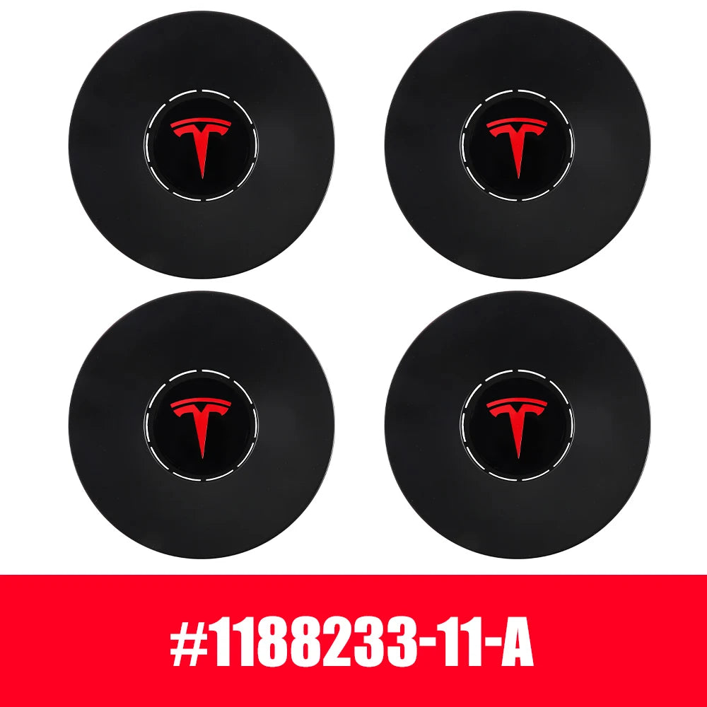 4pcs For Tesla Model Y Performance 21-inch Car Wheel Hub Center Cover Replacement Parts Auto Tire Hubcap Badge Decor Accessories