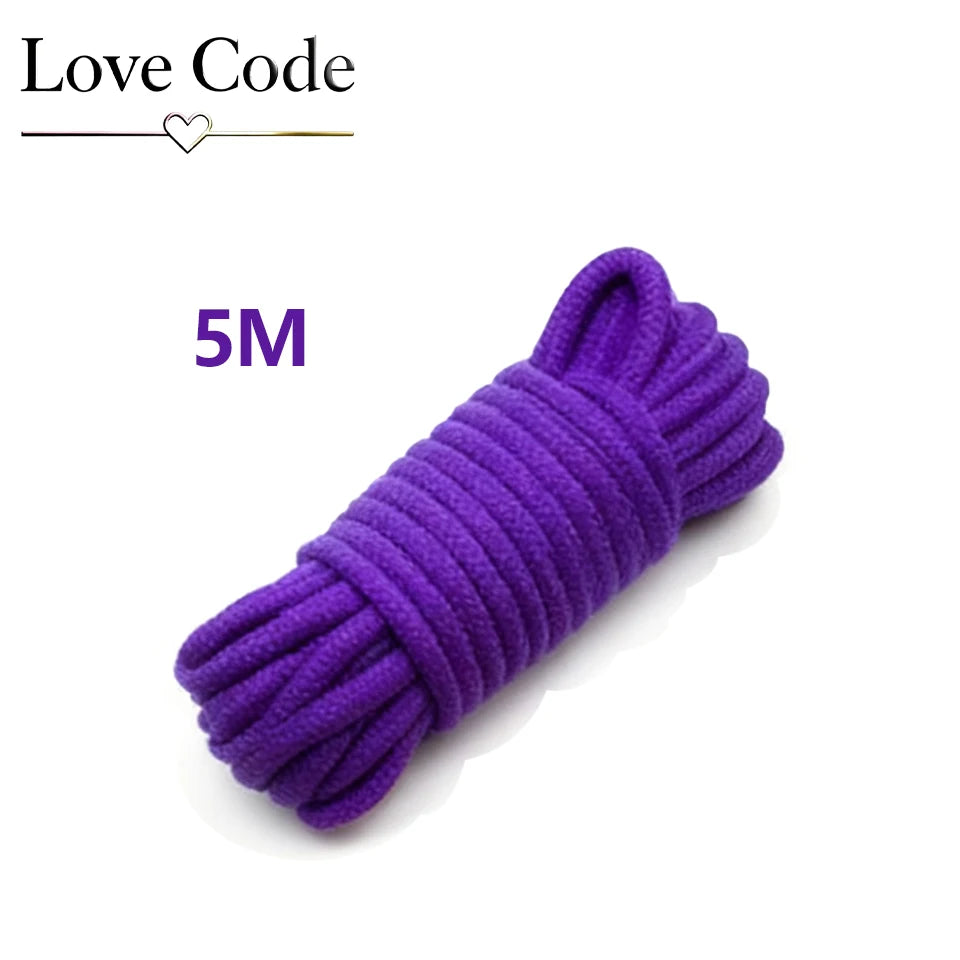 5m/ 10m Cotton Rope Female Adult Sex products Slaves BDSM Bondage Soft Rope Adult Games Binding Rope Role-Playing Sex Toy