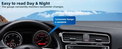 AD 85MM Tachometer with LCD Hour Meter For Marine Boat Car RPM Gauge 0-3000 4000 8000 RPM Meter Tach Sensor 7Colors Backlight