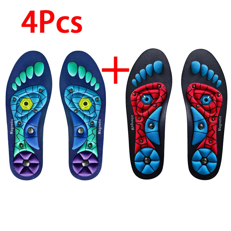 New Good Plantar Acupoint Massage Insoles Men Women Magnetic Therapy Massage Insole Arch Support Orthopedic Shoe Pads 2Pcs/4Pcs