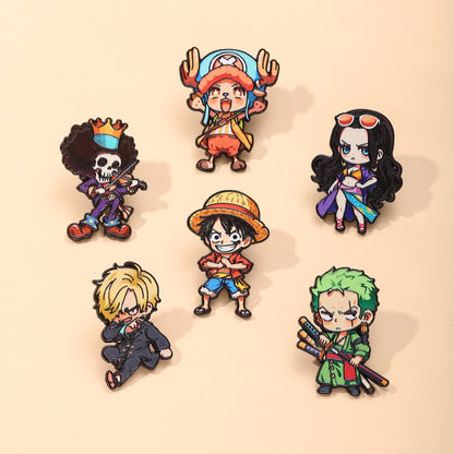Cartoon Pins Metal Anime Badge Funny Comics Enamel  Cute Collar Pins Brooches Jewelry Lapel Pin Jewelry Collection Friend Gifts