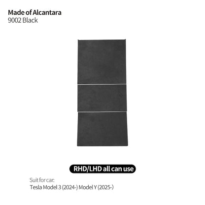 For Tesla Model 3 (2024-) Model Y(2025-) Center Console Panel Trim Sticker Anti Scratch Car Interior Accessory Made of Alcantara