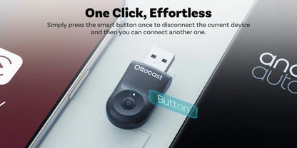 OTTOCAST NEW Mini Wireless CarPlay Android Auto Wireless Adapter Plug And Play WiFi Fast Connect Dongle For Toyota Audi Benz