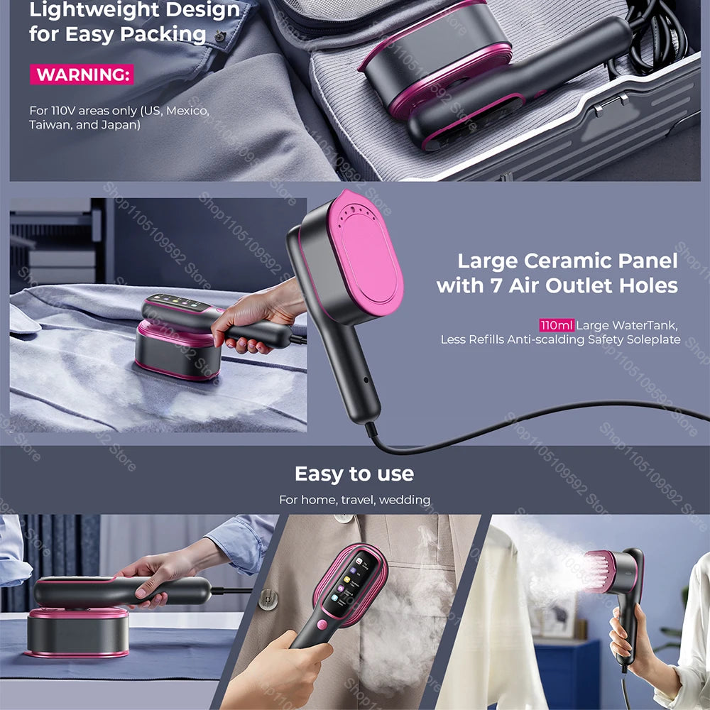 Portable Handheld Steam Ironing machine Folding Hanging Garment Steamer Clothes Clothes Iron Wet Dry Ironing Machine Home Travel