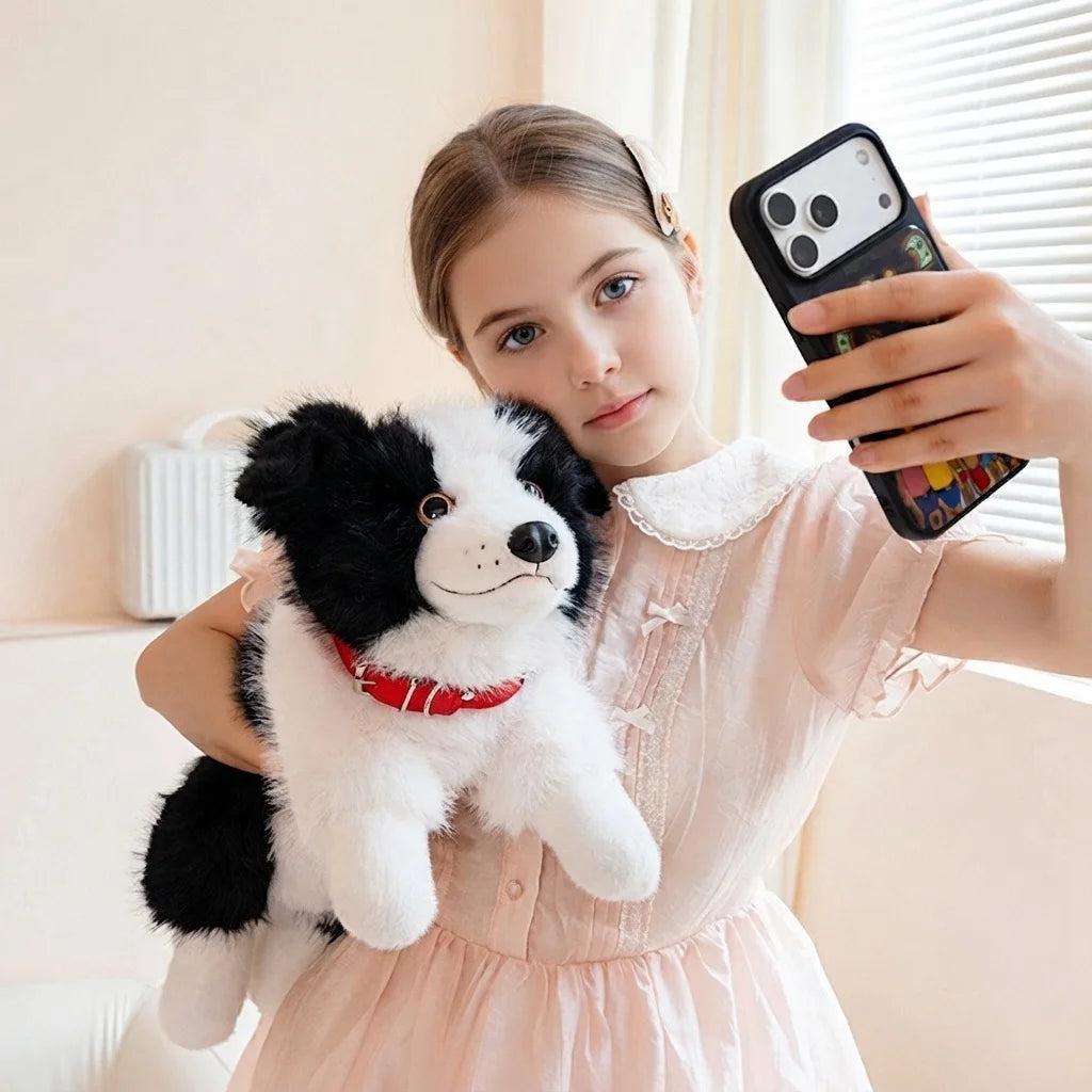 Border Collie Plush Toys Simulated Dog Stuffed Doll Exquisite Home Decor Toys Kawaii Accompany Toys Birthday Surprise Gifts