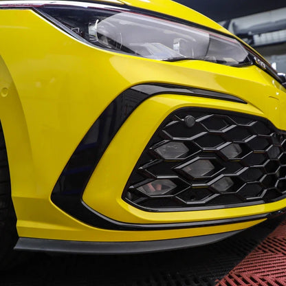Front Bumper Grill 2021-2023 Accessories for Vw Golf 8 Mk8 R-Line GTI Sports Version Front Air Inlet Grille Fog Lamp Trim Kits