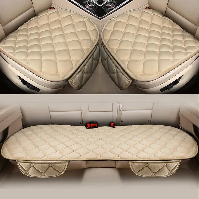 Car Seat Covers Warm Seats Cushion Protector Plush Seat Cover Autumn Winter Universal For Sedan Hatchback SUV Seat Mats