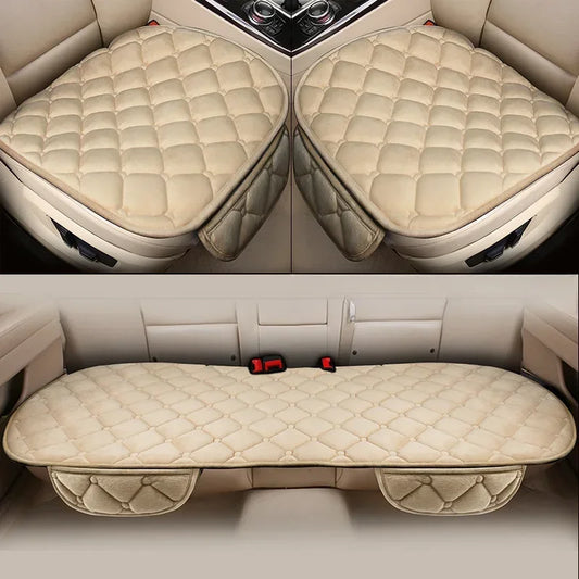 Car Seat Covers Warm Seats Cushion Protector Plush Seat Cover Autumn Winter Universal For Sedan Hatchback SUV Seat Mats