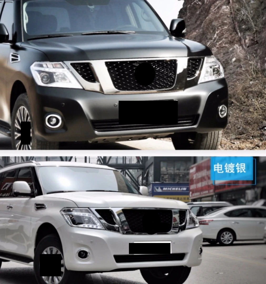 Grill Mask Grid Radiator Grille assembly For Nissan patrol Y62 modified Auto Accessories