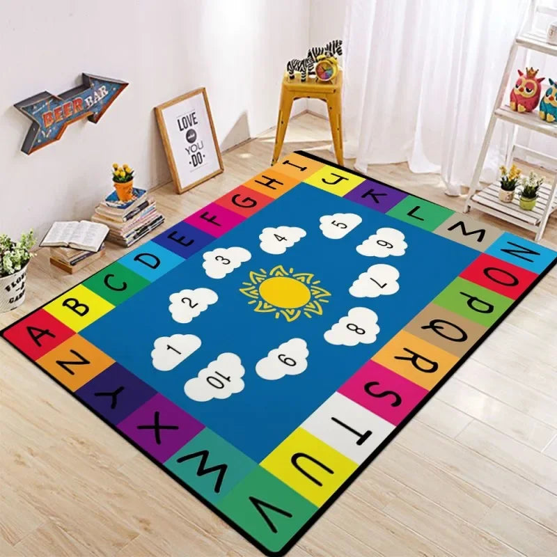 Classroom Rug for Kids Education Carpet for Children Colorful Seating Area Classroom Rugs Kids Seating for School Playroom