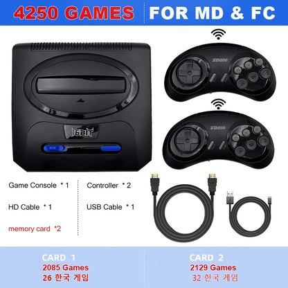 16BIT Segas-MD Video Game Console For Sega Mega Drive Genesis FC Dendy Console Support HDMI Output Retro Game Machine