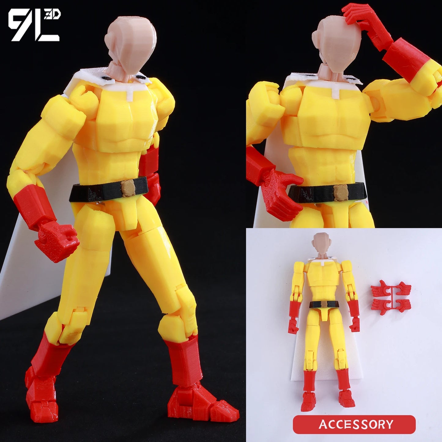 9L3D Printed Lucky Dummy 13 Spider-Man 3D Printed Action Figure, Multi-Jointed Poseable Anime Model, Collectible Gift for Fans
