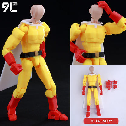 9L3D Printed Lucky Dummy 13 Spider-Man 3D Printed Action Figure, Multi-Jointed Poseable Anime Model, Collectible Gift for Fans