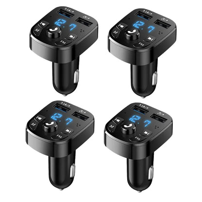 1-10Pcs Car Bluetooth Audio MP3 Player 3.1A Fast Charging Dual USB Car Charger Adapters Bluetooth FM Transmitter Receiver